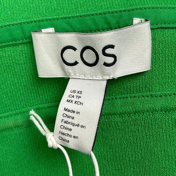 COS NWT Green Sleeveless High Neck Pullover Stretch Mini Bodycon Dress Size XS - Picture 7 of 13